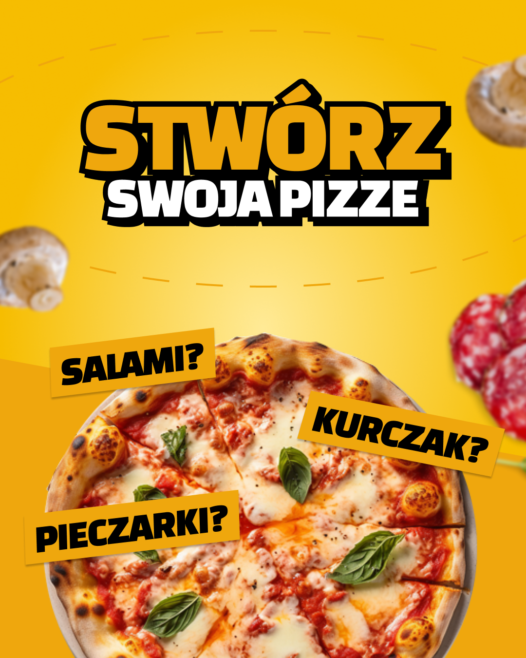 Grafika angażująca GRYZ: stwórz swoją pizzę